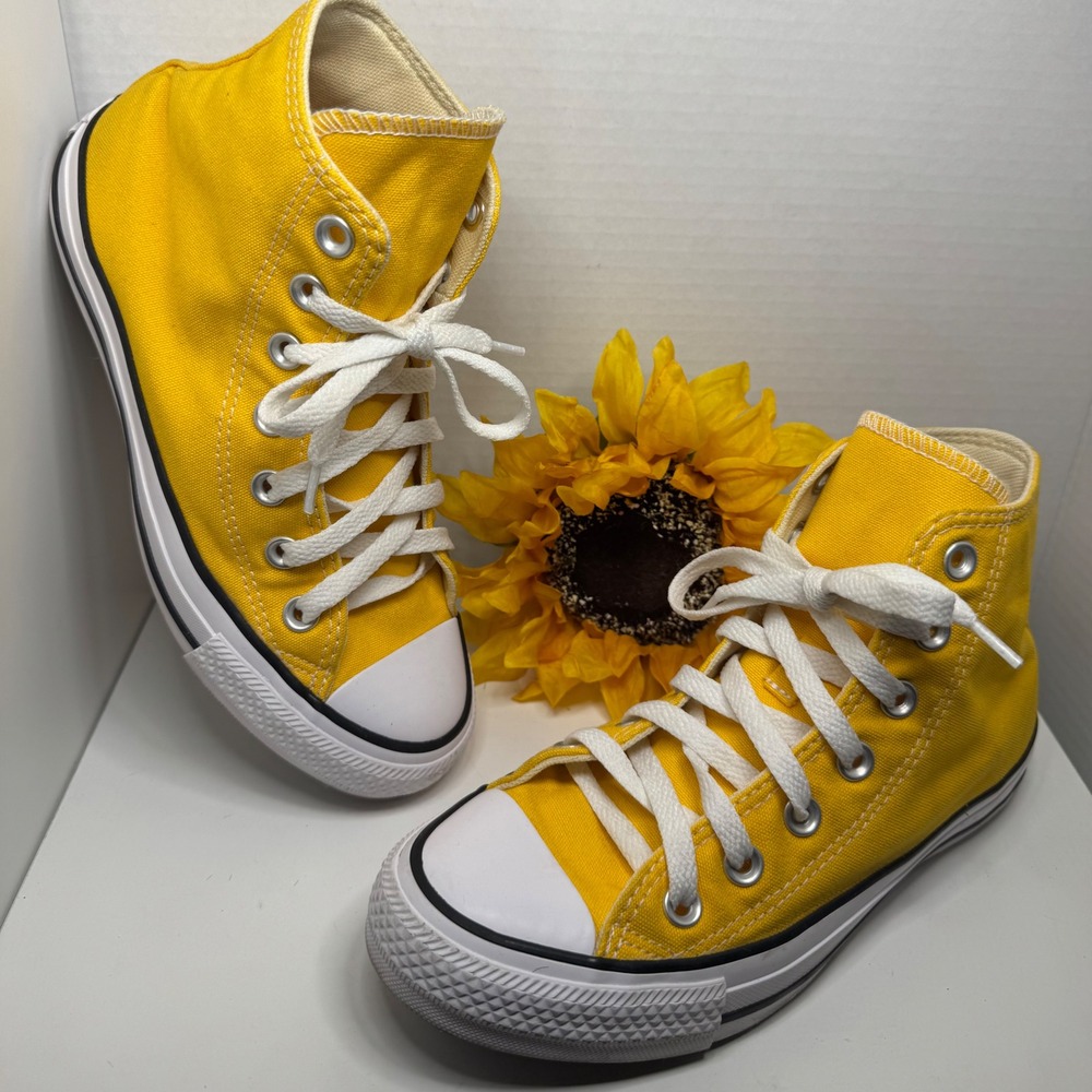 Converse Chuck Taylor All Star High Top 6 Women Yellow Excellent Canvas Sneaker